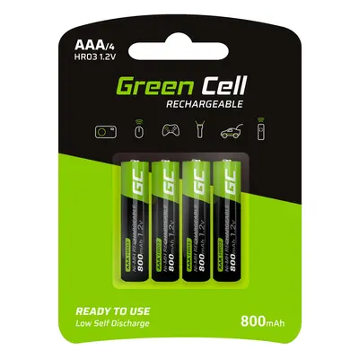 Green Cell Nabíjecí Baterie 4x AAA HR03 800mAh