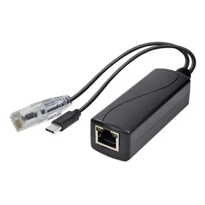 PoE Ethernet Splitter Aktivní PoE adaptér 36-57V na USB-C Napájení kroucená dvojlinka