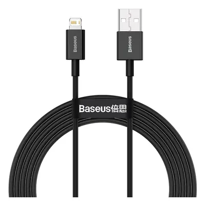 Kabel USB na Lightning Baseus Superior Series, 2,4A, 2 m (černý)