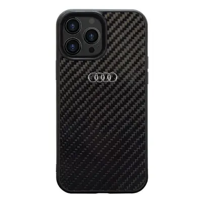 Pouzdro Audi Carbon Fiber pro iPhone 13 Pro Max - černé