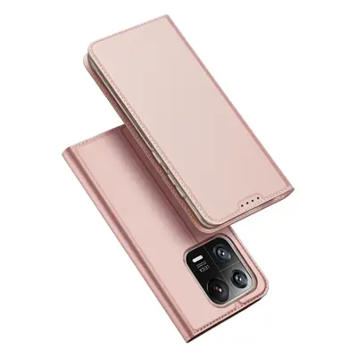 Dux Ducis Skin Pro Xiaomi 13 Pro pouzdro s klopou na karty peněženka stojánek růžová