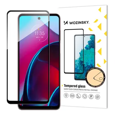 Wozinsky Full Glue Tvrzené sklo Motorola Moto G Stylus 2022 9H Celoplošné tvrzené sklo s černým 