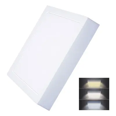 Solight LED mini panel CCT, přisazený, 24W, 1800lm, 3000K, 4000K, 6000K, čtvercový