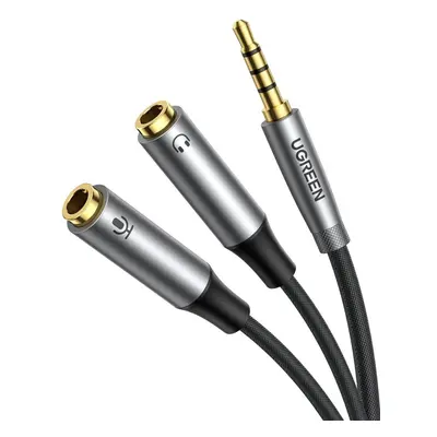 UGREEN AV192 Audio rozbočovač AUX kabel mini jack 3,5 mm (samec) na sluchátka + mikrofon (samice