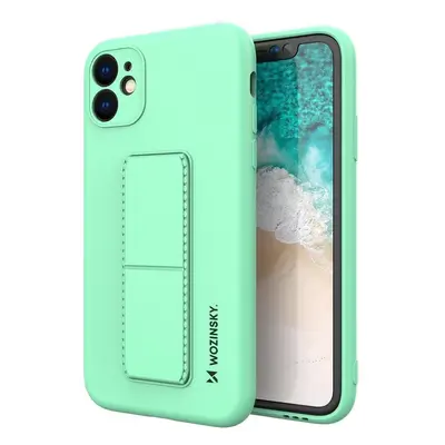 Wozinsky Kickstand Case silikonové pouzdro se stojánkem iPhone 12 Pro Max mátové barvy