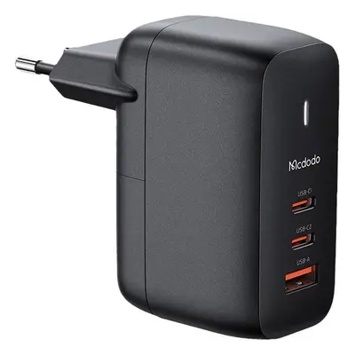 GaN 65W síťová nabíječka Mcdodo CH-0291 2x USB-C, USB-A (černá)