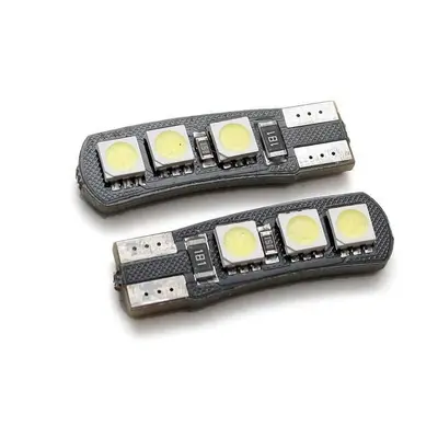 Auto LED žárovka W5W T10 6 SMD 5050 CAN BUS oboustranná