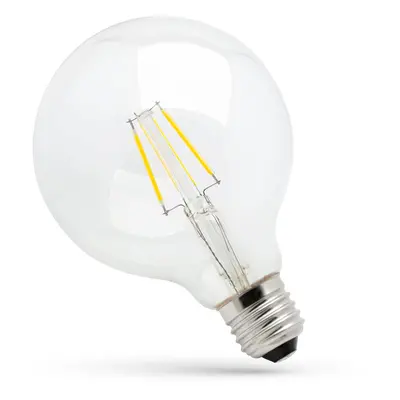 LED GLOB G95 E-27 230V 4W COG Teplá bílá CLEAR stmívatelné SPECTRUM