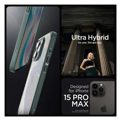 Pouzdro Spigen Ultra Hybrid pro iPhone 15 Pro Max - tmavě zelené