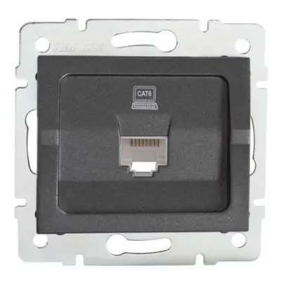 Kanlux 25286 LOGI Datová zásuvka RJ45Cat 6 Jack - grafit