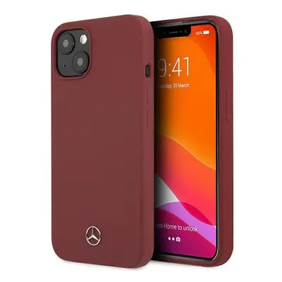 Mercedes Silicone Line pouzdro pro iPhone 13 mini - červené