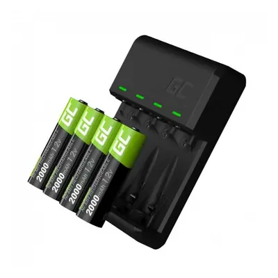 Set Green Cell GC VitalCharger a 4x baterie AA 2000mAh Ni-MH