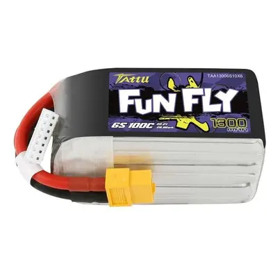 Baterie Tattu Funfly 1300mAh 22,2V 100C 6S1P XT60