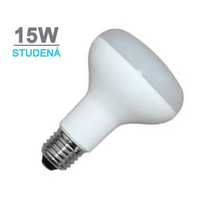 LED žárovka R90 15W 18xSMD2835 E27 1100lm STUDENÁ BÍLÁ