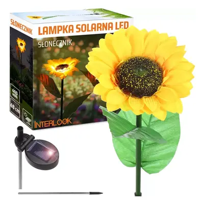 FLD-21-ŽLUTÁ | Solární zahradní lampa LED Sunflower | 68 cm, 600 mAh