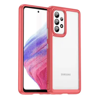 Pouzdro Outer Space pro Samsung Galaxy A53 5G s ohebným rámečkem, červené