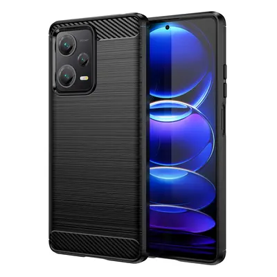 Karbonové pouzdro pro Xiaomi Redmi Note 12 Pro+ flexibilní silikonové karbonové pouzdro černé ba