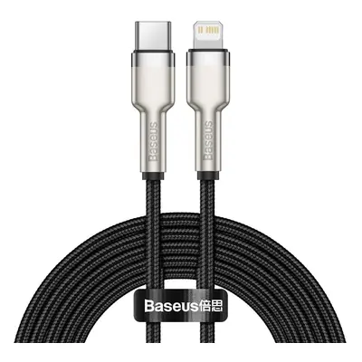 Kabel USB-C na Lightning Baseus Cafule, PD, 20W, 2m (černý)