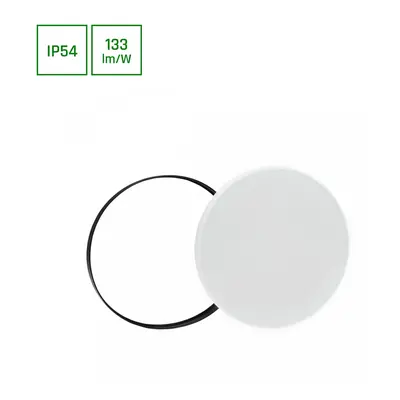 NYMPHEA Černá & Bílá RINGS 40W Neutrální bílá 230V 115DEG IP54 FI485X70 WHITE/BLACK ROUND