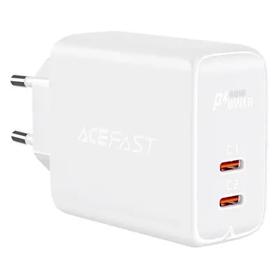 Síťová nabíječka Acefast 2x USB typu C 40W, PPS, PD, QC 3.0, AFC, FCP bílá (A9 bílá)