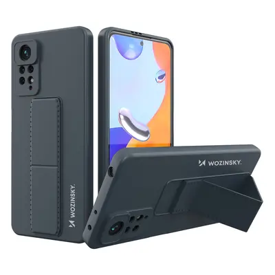 Wozinsky Kickstand Case silikonové pouzdro se stojánkem pro Xiaomi Redmi Note 11 Pro navy blue