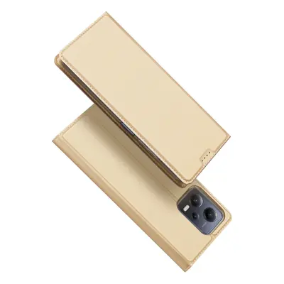 Dux Ducis Skin Pro pouzdro pro Xiaomi Redmi Note 12 Pro+ flip cover card wallet stand gold