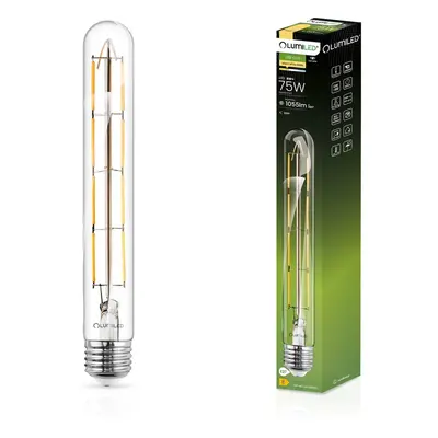 LED žárovka LED E27 T30 8W = 65W 880lm 3000K Teplá 360° Filament LUMILED