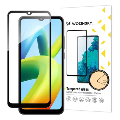 Wozinsky Full Glue Tvrzené sklo Xiaomi Redmi A1+ 9H Celoplošné tvrzené sklo s černým rámečkem