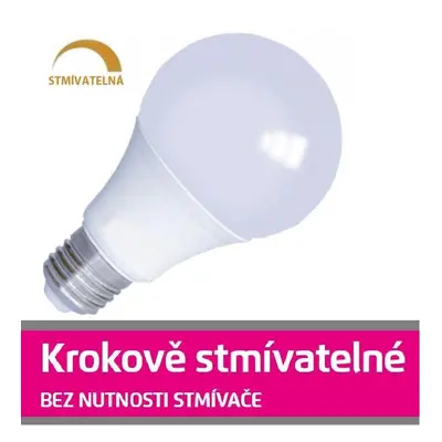 LED žárovka Classic A60 / E27 / 10,5 W (75 W) / 1 060 lm / teplá bílá / stmívatelná