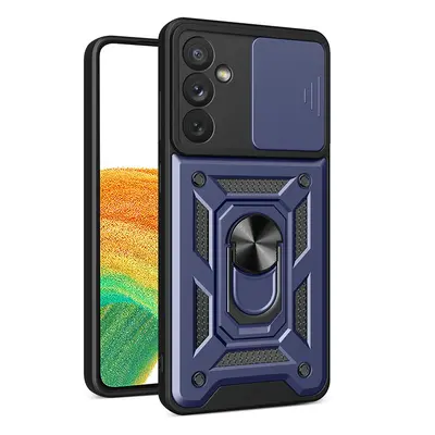 Hybrid Armor Camshield pouzdro pro Samsung Galaxy A14 obrněné pouzdro s krytem fotoaparátu modré