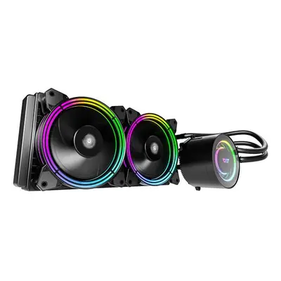 Počítačový vodní chladič AiO Darkflash TR240 RGB 2x 120x120 (černý)