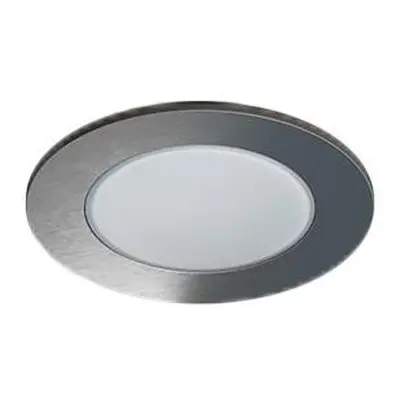 Pevný LED podhled SPOTLIGHT IP65 ROUND bodovka, stříbrná broušená - teplá