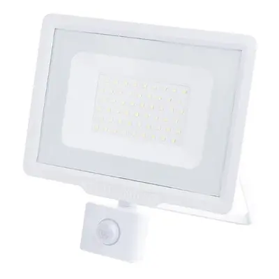 LED reflektor CITY LINE PIR bílý 50W SMD2835 PIR 4000lm SLIM STUDENÁ