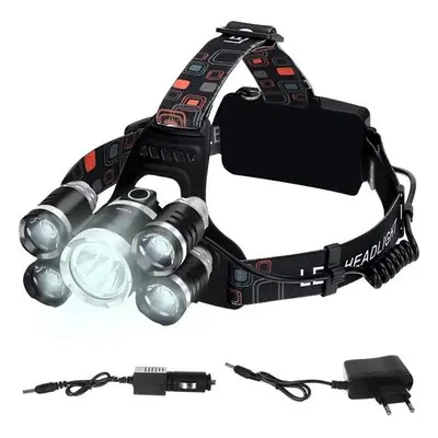 Čelovka 5 x LED T6 CREE