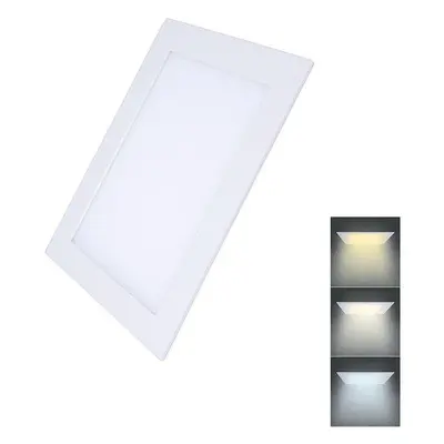 Solight LED mini panel CCT, podhledový, 12W, 900lm, 3000K, 4000K, 6000K, čtvercový