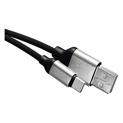 Nabíjecí a datový kabel USB-A 2.0 / USB-C 2.0, 1 m, černý