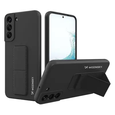 Wozinsky Kickstand Case silikonové pouzdro se stojánkem pro Samsung Galaxy S22+ černé