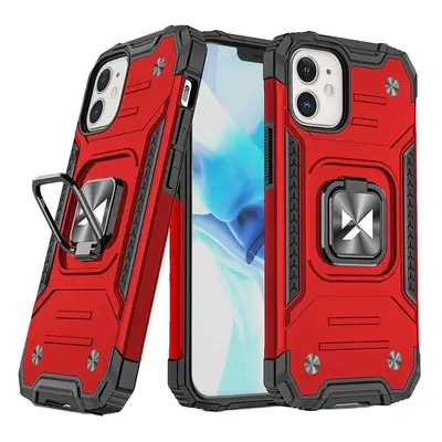 Wozinsky Ring Armor iPhone 14 obrněné pouzdro magnetický držák kroužek červený