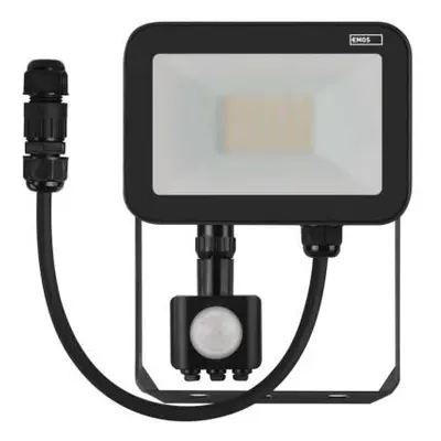 LED reflektor INOVO s pohybovým čidlem, 20W, antracit, neutrální bílá