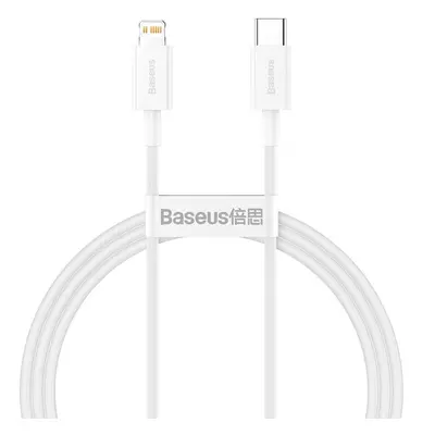 Kabel USB-C na Lightning Baseus Superior Series, 20W, PD, 1m (bílý)