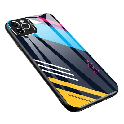 Barevné pouzdro z tvrzeného skla s krytem fotoaparátu iPhone 11 Pro Max vzor 2