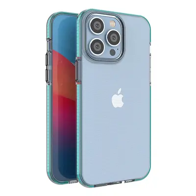 Spring Case Silikonové pouzdro s rámečkem pro iPhone 14 Pro Max světle modré