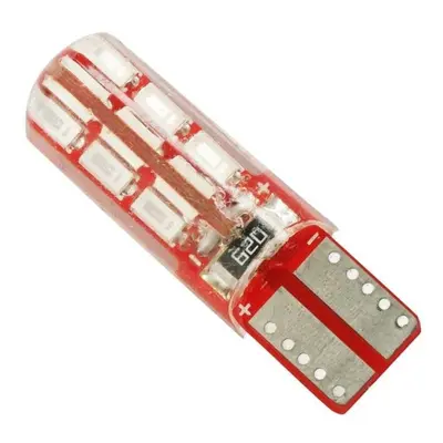 Auto LED žárovka W5W T10 24 SMD 3014 CAN BUS Silikon Pomarańczowy