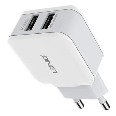 Síťová nabíječka LDNIO A2202, 2x USB, 12 W (bílá)