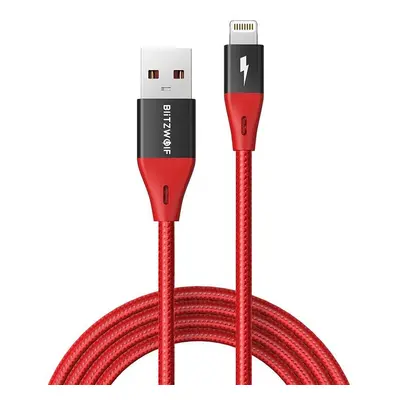 Kabel USB na Lightning BlitzWolf MF-10 Pro, MFI, 20W, 1,8 m (červený)