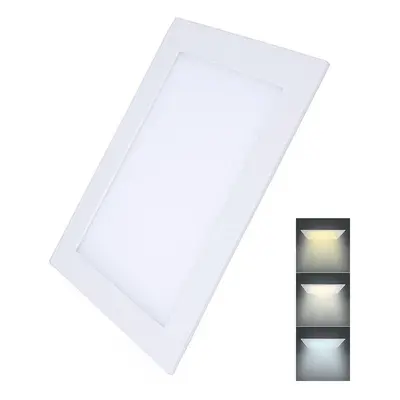 Solight LED mini panel CCT, podhledový, 24W, 1800lm, 3000K, 4000K, 6000K, čtvercový