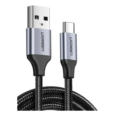 Kabel USB-C QC3.0 UGREEN 0,25 m s hliníkovou zástrčkou (černý)