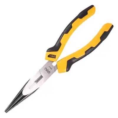 Podlouhlé rovné kleště Deli Tools EDL2108, 8" (žluté)