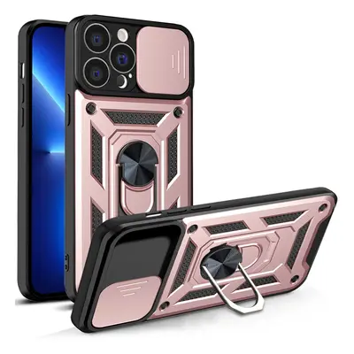 Hybrid Armor Camshield iPhone 13 Pro obrněné pouzdro s krytem fotoaparátu růžové