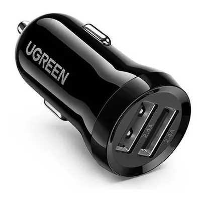 Nabíječka do auta UGREEN ED018, 2x USB, 24W (černá)